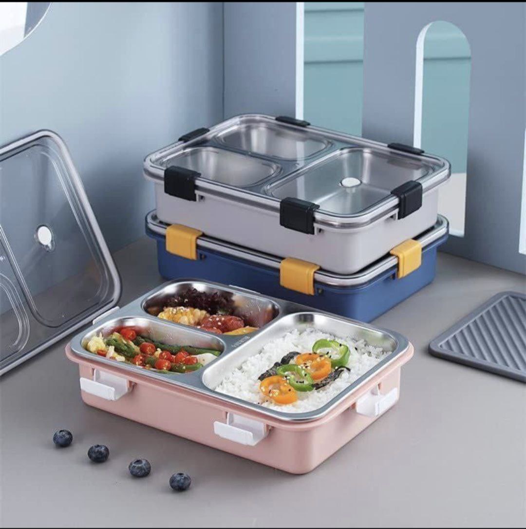 3 Section Steel Lunch Box
