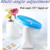 Table Fan, Small Portable Desktop Fan with SMD Light Strong Wind, Quiet Operation Personal Mini Fan for Home Office Bedroom Kitchen Table and Desktop USB Fan Assorted Colour (JY-1880 ) - Image 2