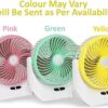 Table Fan, Small Portable Desktop Fan with SMD Light Strong Wind, Quiet Operation Personal Mini Fan for Home Office Bedroom Kitchen Table and Desktop USB Fan Assorted Colour (JY-1880 ) - Image 6