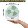 Table Fan, Small Portable Desktop Fan with SMD Light Strong Wind, Quiet Operation Personal Mini Fan for Home Office Bedroom Kitchen Table and Desktop USB Fan Assorted Colour (JY-1880 ) - Image 10